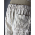 Men's Elastic Waist Striped Capris